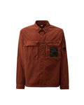 Cp Company 142A Organic Cotton Gabardine Overshirt In Sable