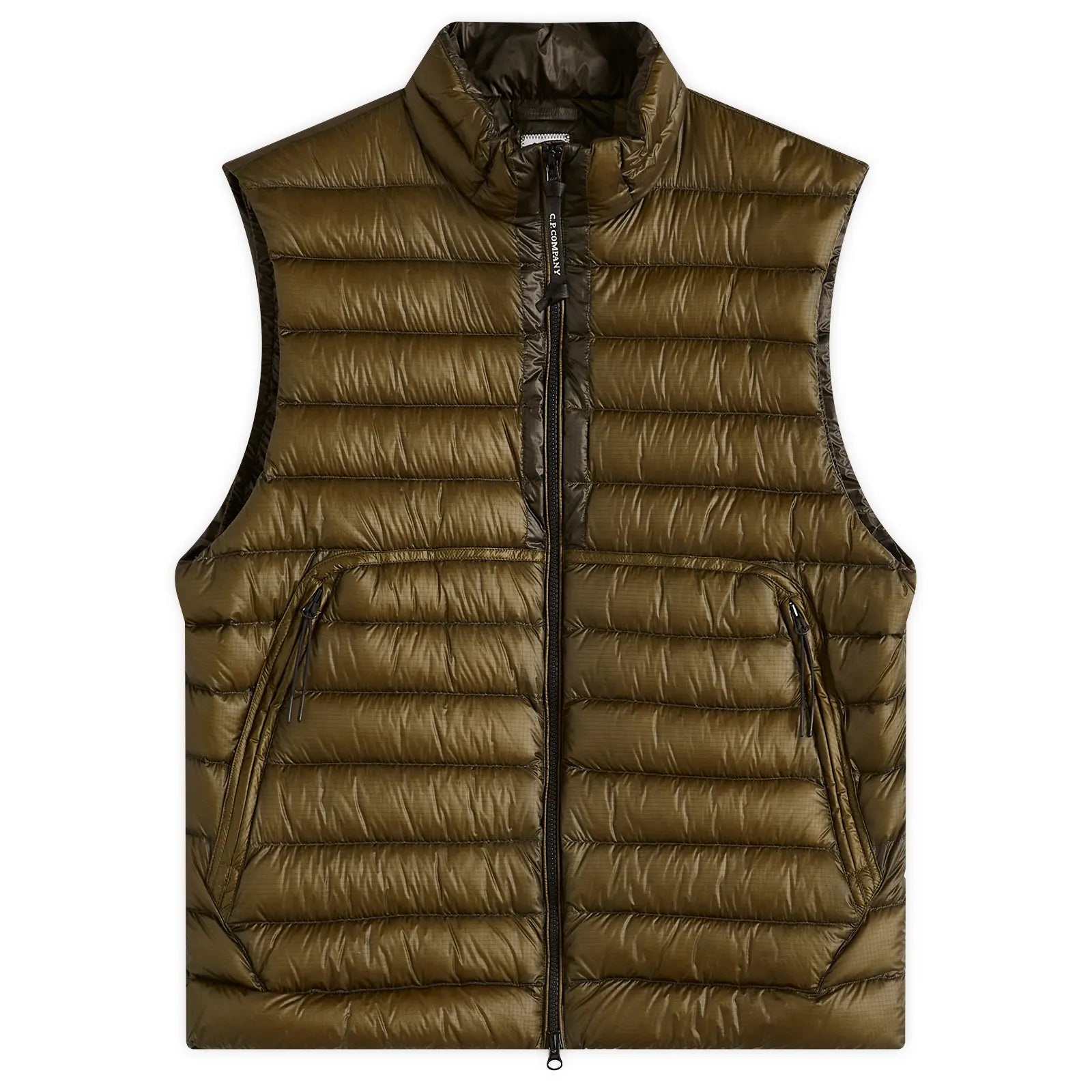 Cp Company 201A D.D Shell Lens Down Gilet In Ivy Green