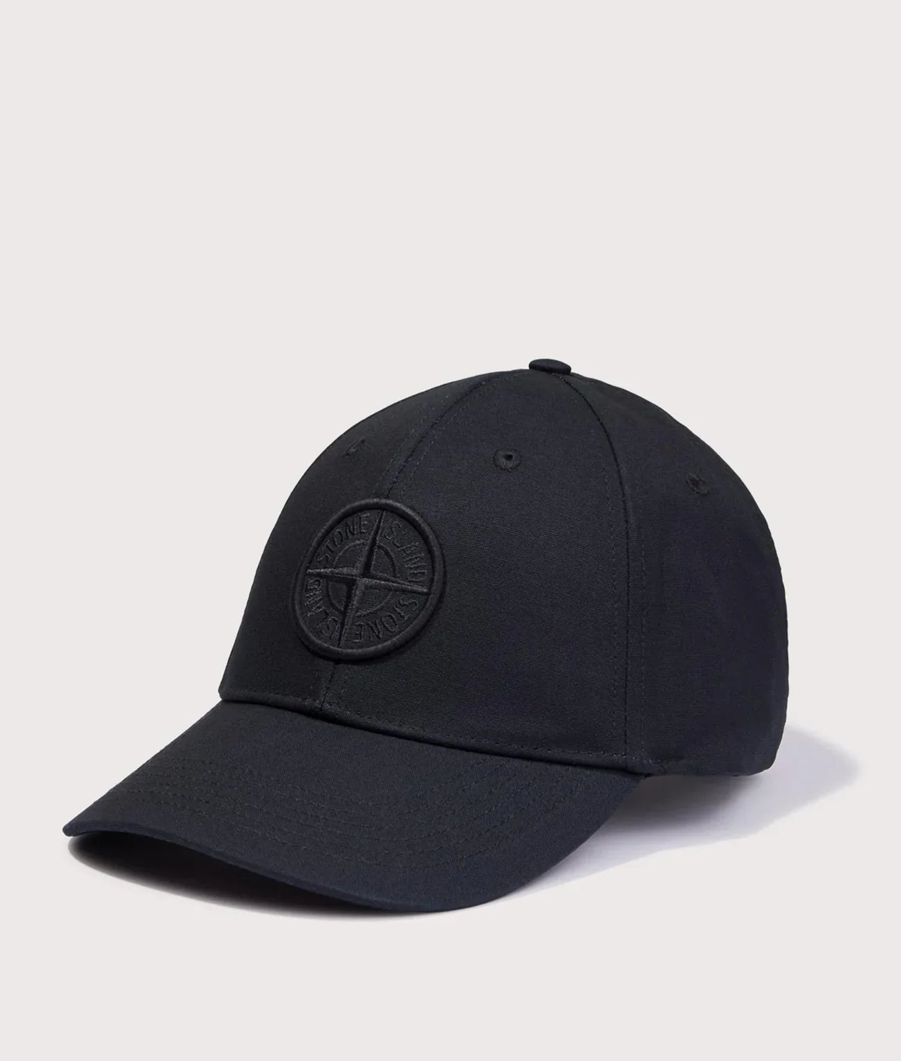 Stone Island Cotton Reps Compass Cap In Black