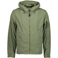 Cp Company Flatt Nylon Reversible Hooded Lens Jacket In Agave Green