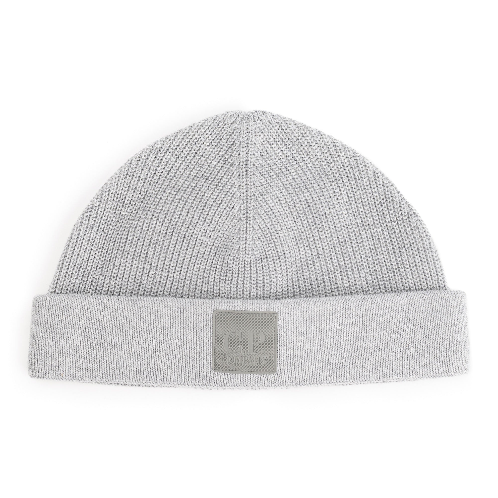 Cp Company Metropolis Series Logo Beanie In Grey M93