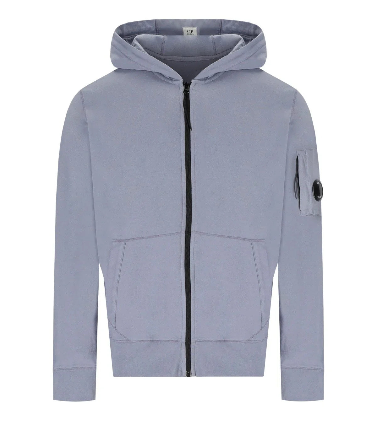 Cp Company 057A Light Fleece Full Zip Hoodie In Lavender