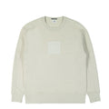 Cp Company Metropolis Rubber Logo Sweatshirt In Pelican