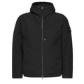 Stone Island Micro Twill Padded Hooded Jacket In Black