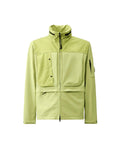 Cp Company Gd Shell Mixed Jacket In White Pear Green