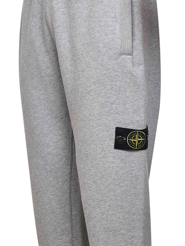 Stone Island Fleece Joggers In Grey