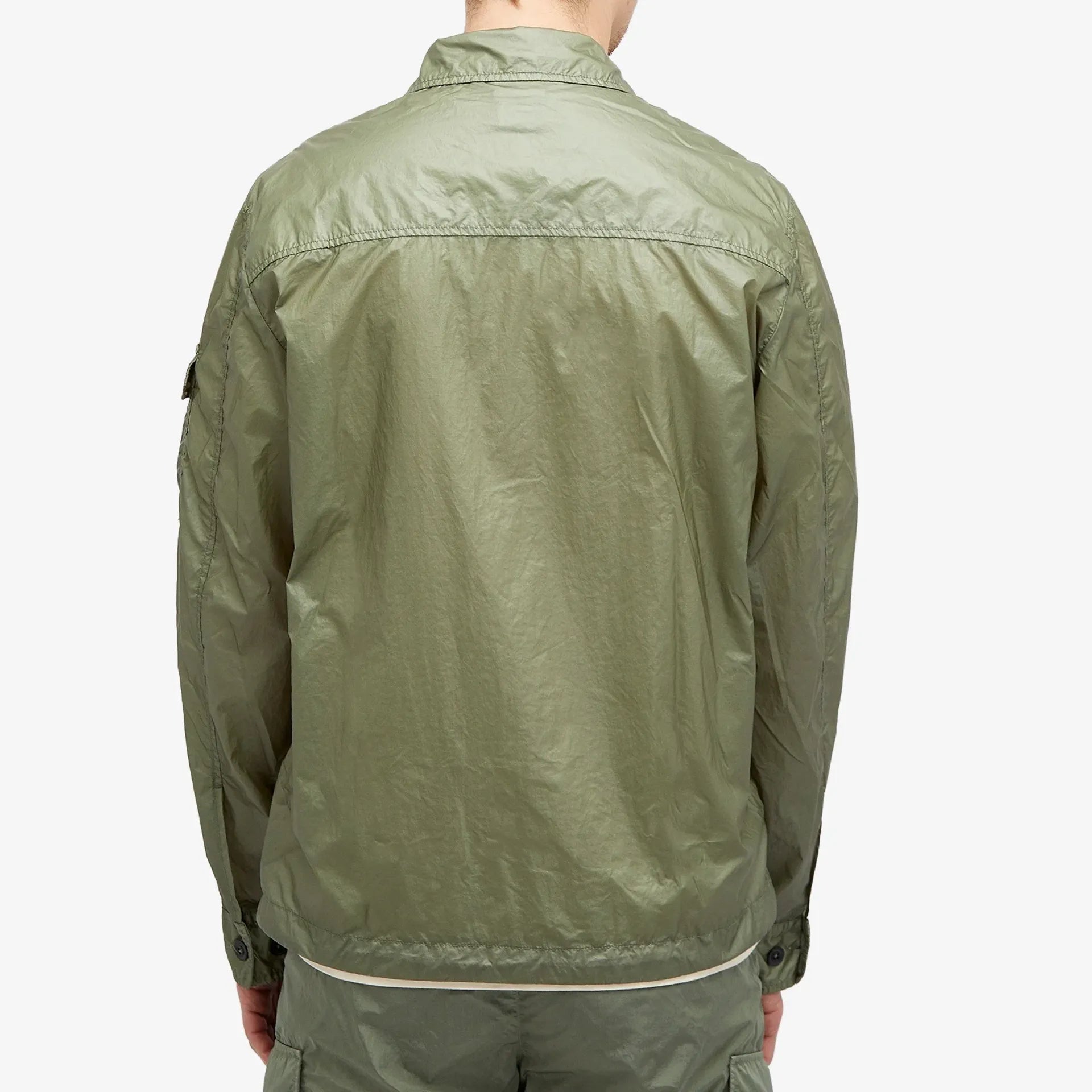 Cp Company Cs II Lens Overshirt In Agave Green