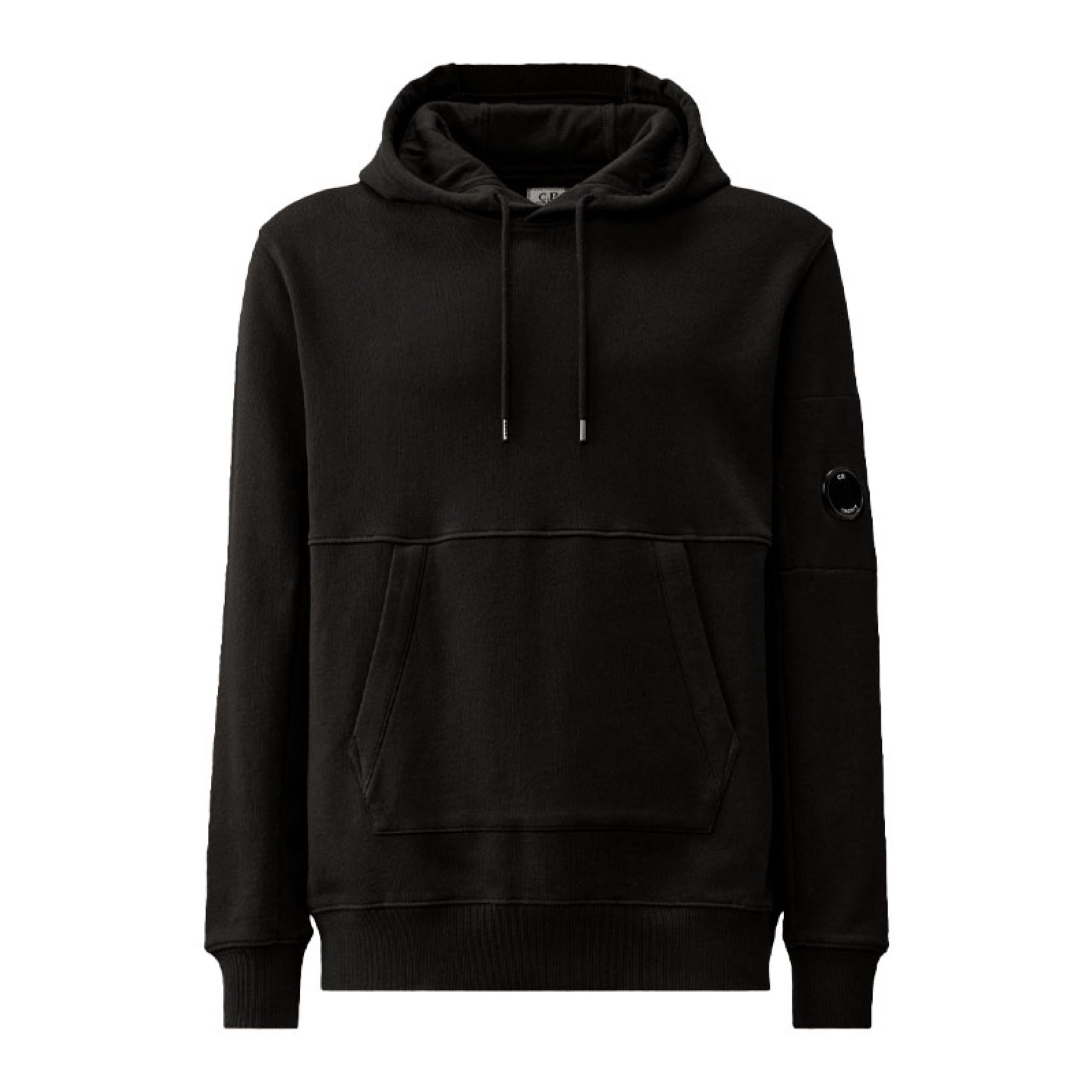 Cp Company 024A Diagonal Raised Overhead Hoodie In Black