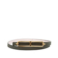 Hermes Luli 75 Reversible Belt 75 Pink Dark Green Leather