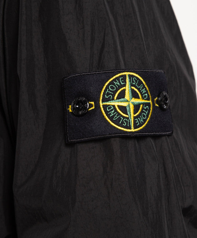 Stone Island Garment Dyed Crinkle Reps Ny Jacket In Black