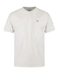 Stone Island Patch Logo T-Shirt In Pearl Grey