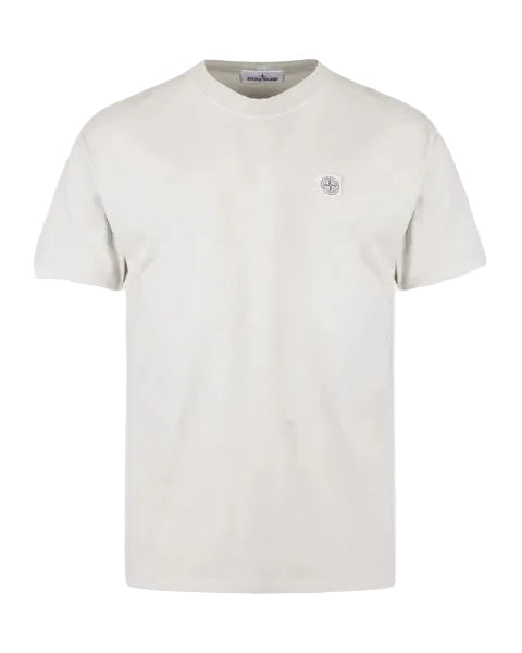 Stone Island Patch Logo T-Shirt In Pearl Grey