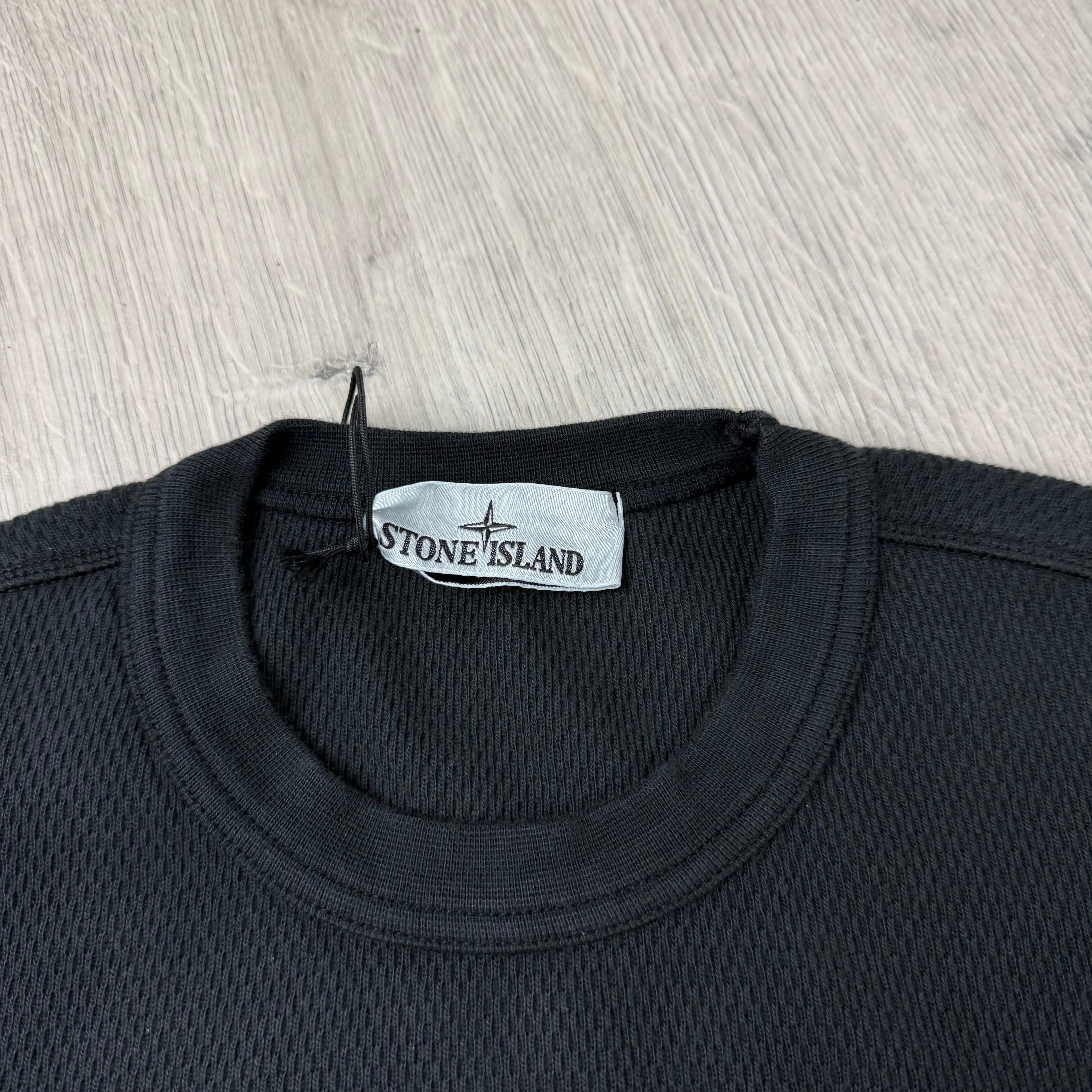 Stone Island Mesh Stitch Sweatshirt - Black