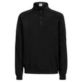 Cp Company Light Fleece Lens Quarter Zip In Black