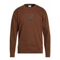 Cp Company Metropolis Rubber Logo Sweatshirt In Brown