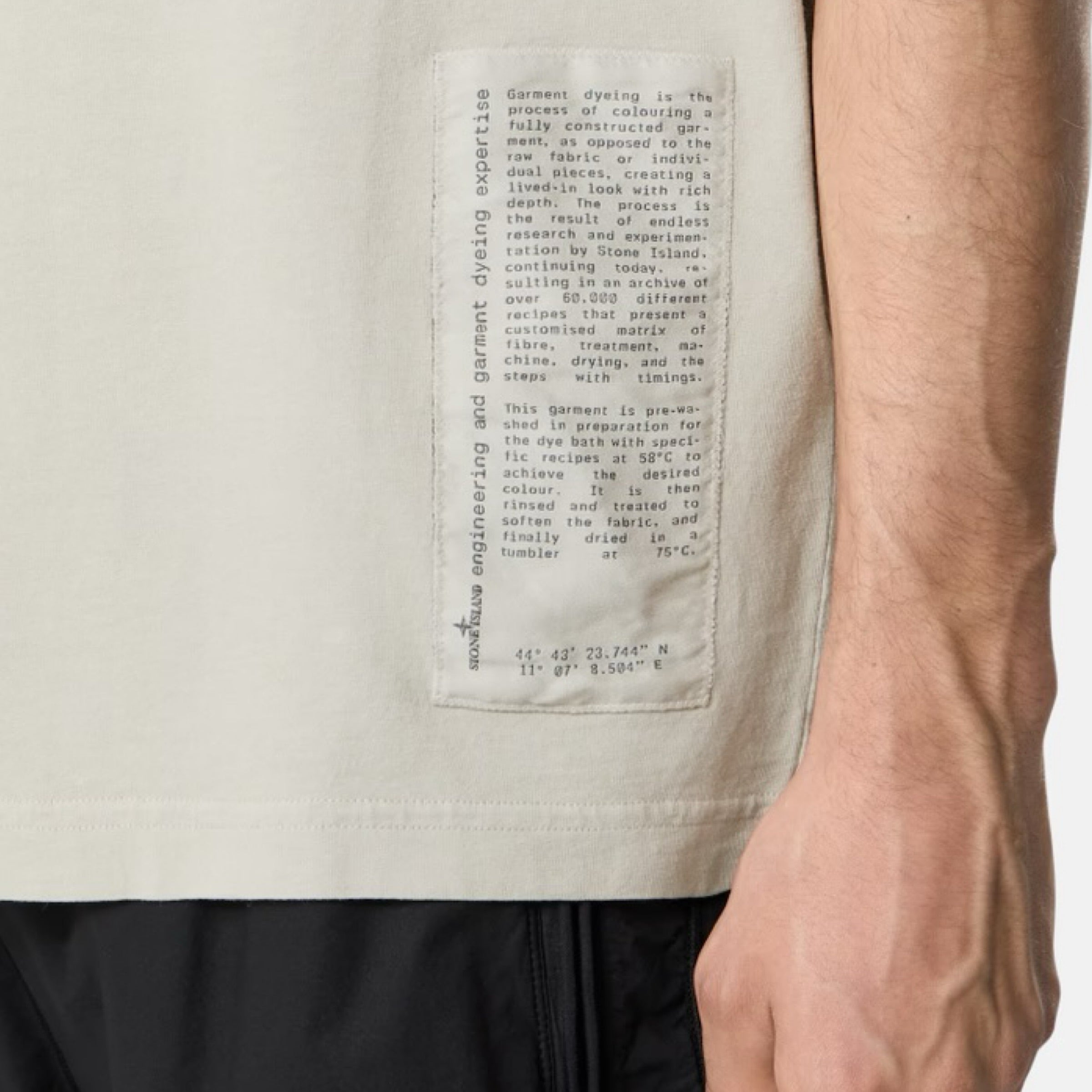 Stone Island Garment Dyed Combed Organic Cotton T-Shirt In Pearl Grey