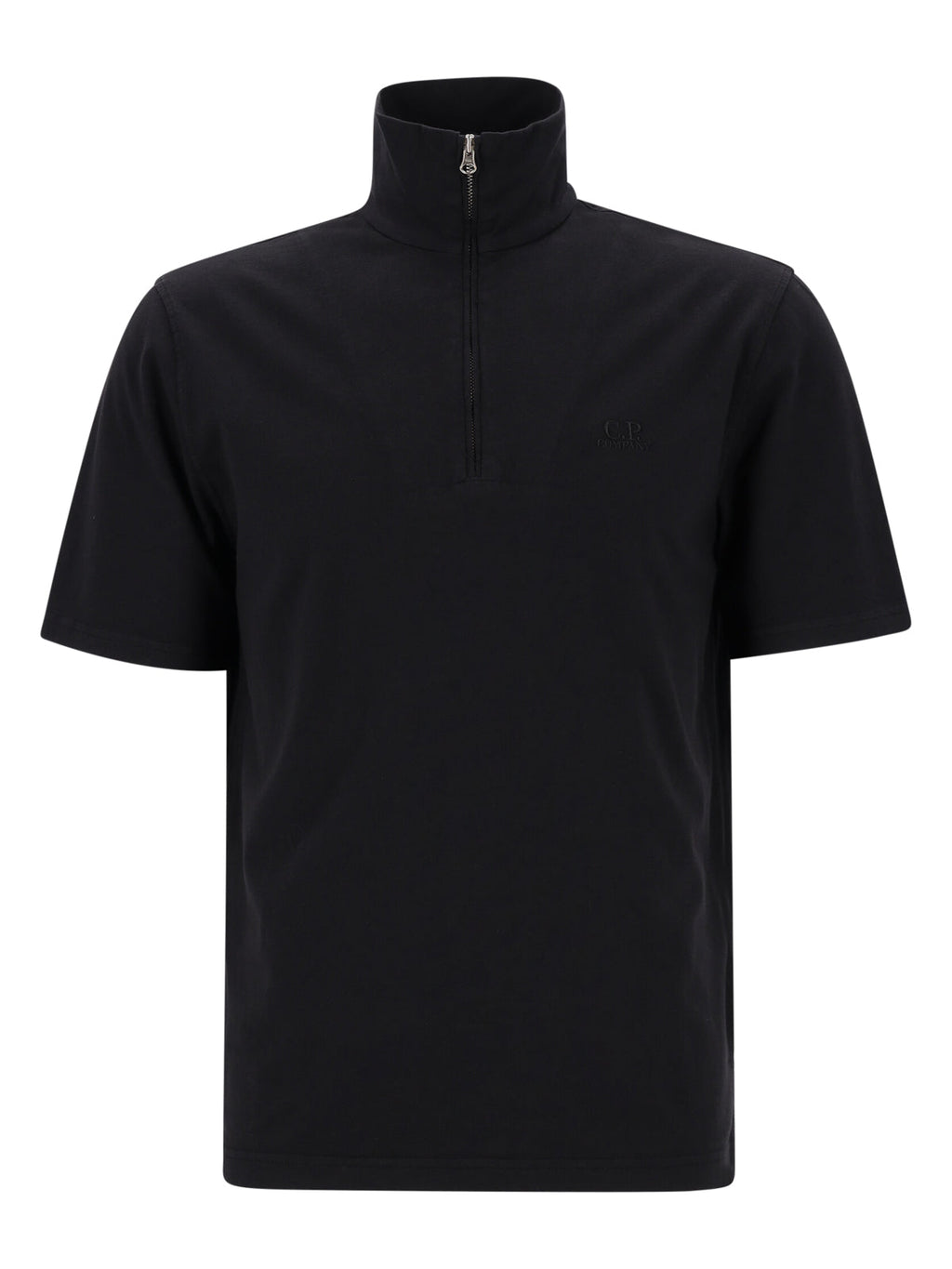 Cp Company 291A Half Zip Polo Shirt In Black