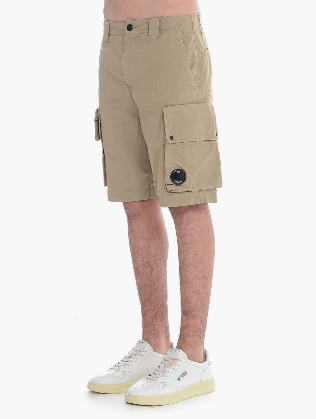 Cp Company 315A Multi Pocket Lens Cargo Shorts In Tree House