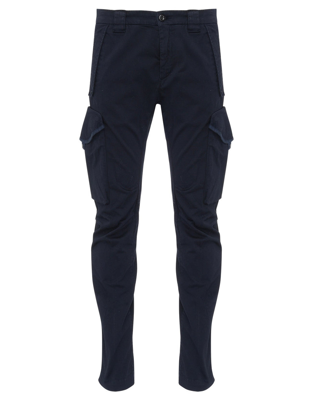 Cp Company 058A Stretch Satin Lens Cargo Pants In Navy