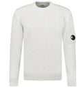 Cp Company Vanise Lens Knit Sweatshirt In White Melange