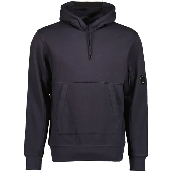 Cp Company 16cm Diagonal Raised Lens Overhead Hoodie In Navy