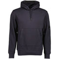 Cp Company 16cm Diagonal Raised Lens Overhead Hoodie In Navy