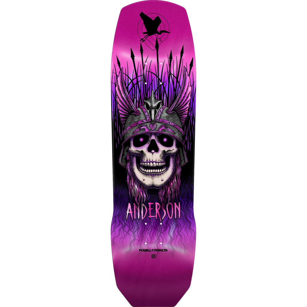 Powell Peralta Skateboard Deck Andy Anderson Heron Skull Pink Foil 9.13" x 32.8"