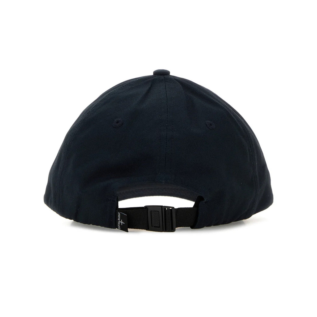 Stone Island Cotton Reps Compass Cap In Navy
