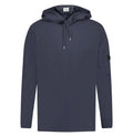 Cp Company Light Fleece Lens Overhead Hoodie In Navy