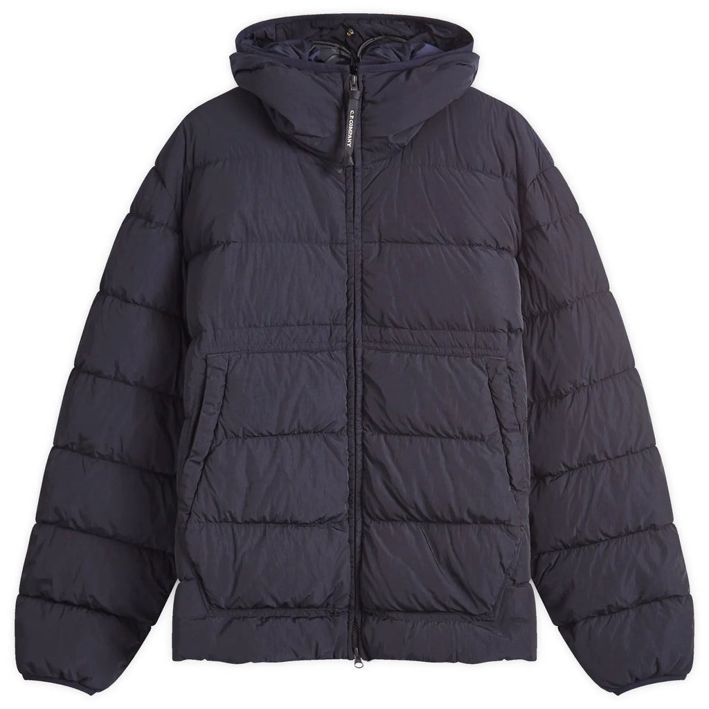 Cp Company Chrome-R Goggle Down Jacket In Navy
