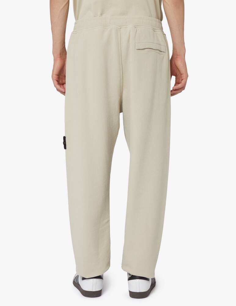 Stone Island Cotton Jogging Botttoms In Stucco
