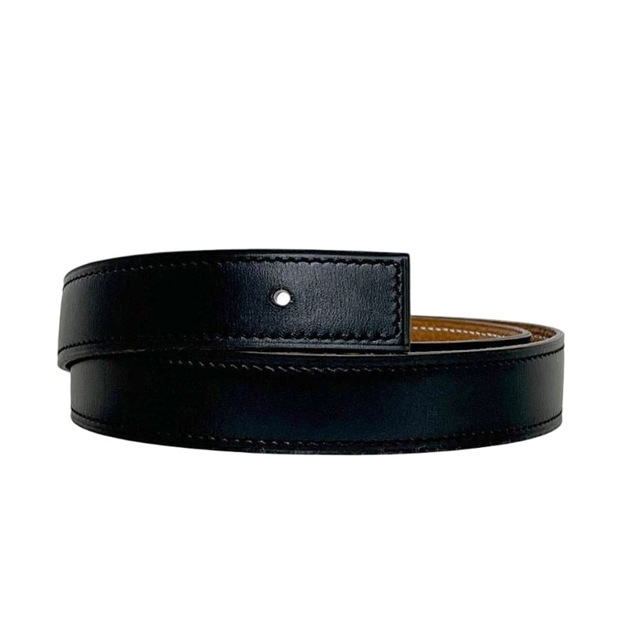 Hermes Belt Only Black Brown Gold Waist 76 Leather Box Calf Taurillon