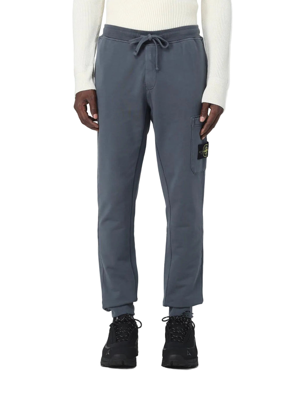 Stone Island Cotton Jogging Botttoms In Grey