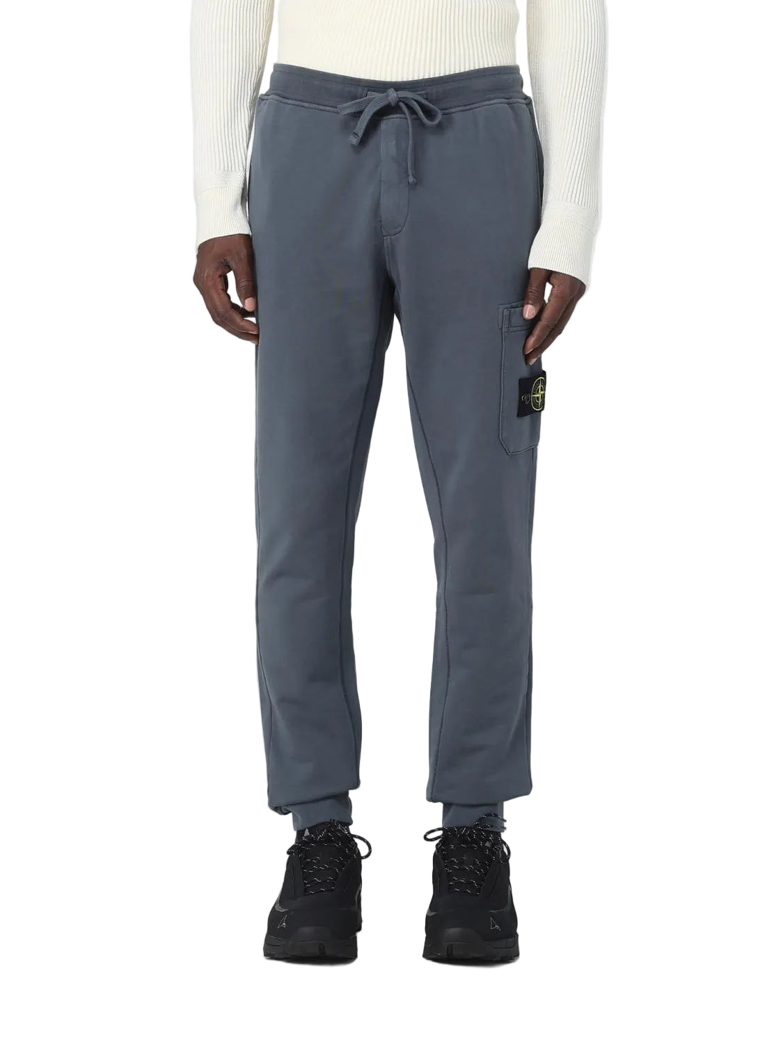Stone Island Cotton Jogging Botttoms In Grey