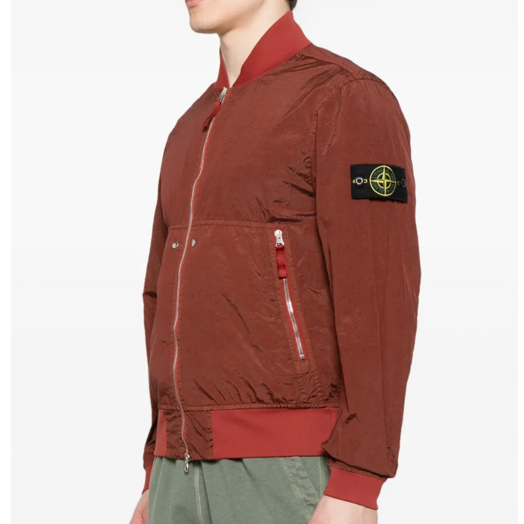 Stone Island Nylon Metal Watro Bomber Jacket In Copper