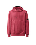 Cp Company 16cm Diagonal Raised Lens Overhead Hoodie In Red Bud