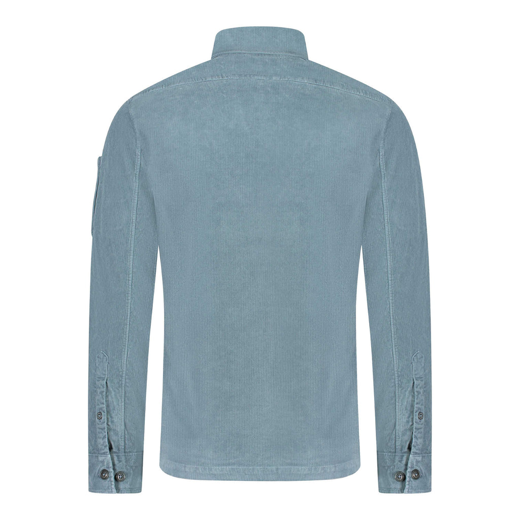 Cp Company Corduroy Button Up Shirt in Orion Blue