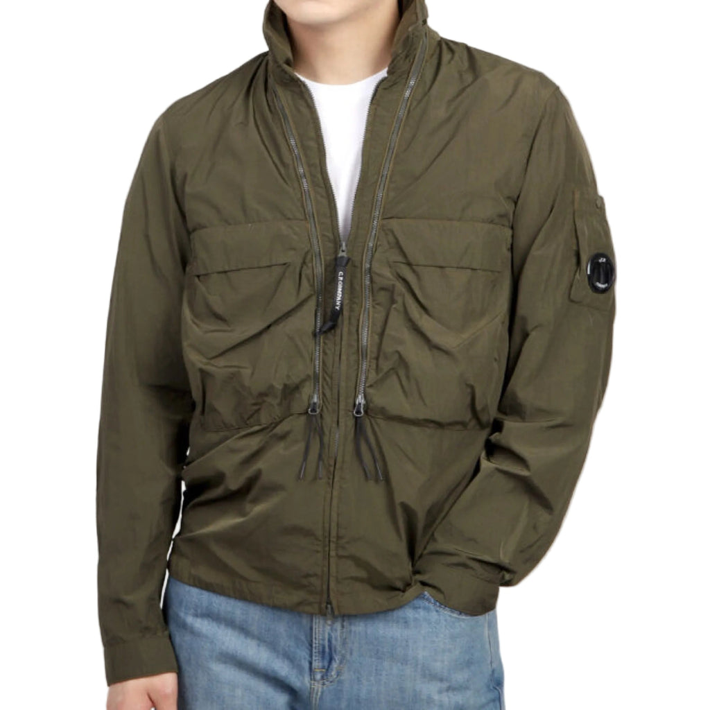 Cp Company 013A Chrome-R Lens Overshirt in Ivy Green