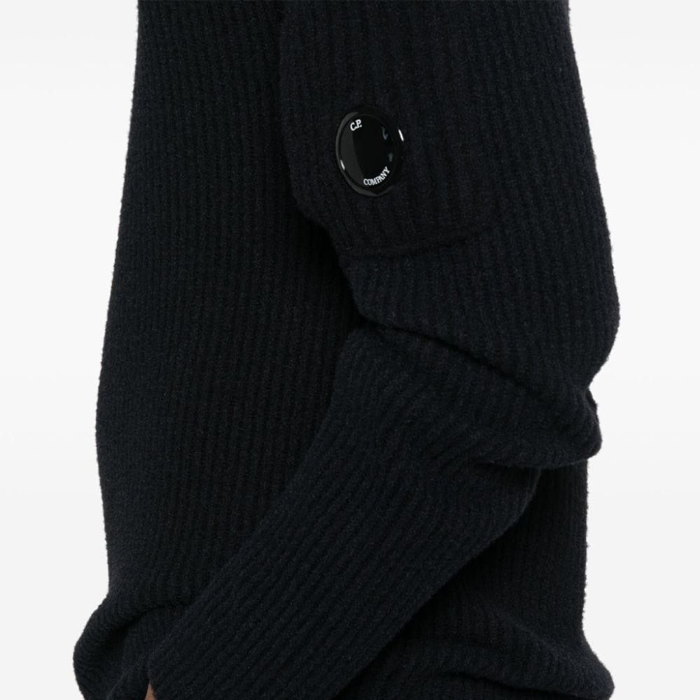 Fleece Knit Crewneck Vanisé Knit Black