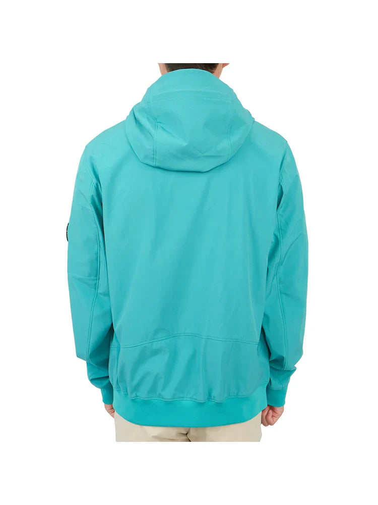 Cp Company Lens S/S Soft Shell Jacket In Tile Blue