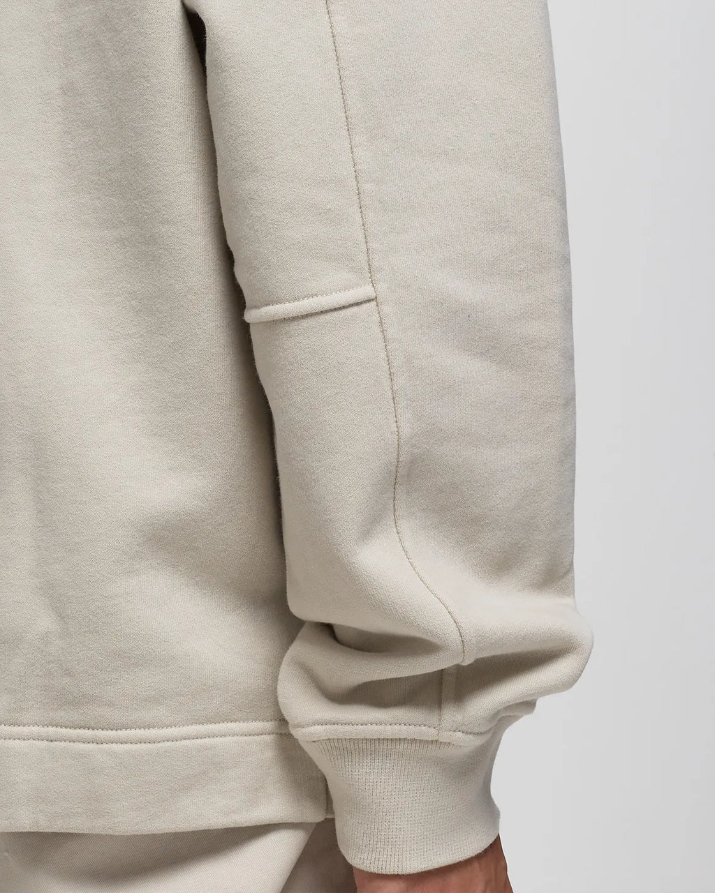 Stone Island Embroidered Logo Cotton Sweatshirt in Stucco