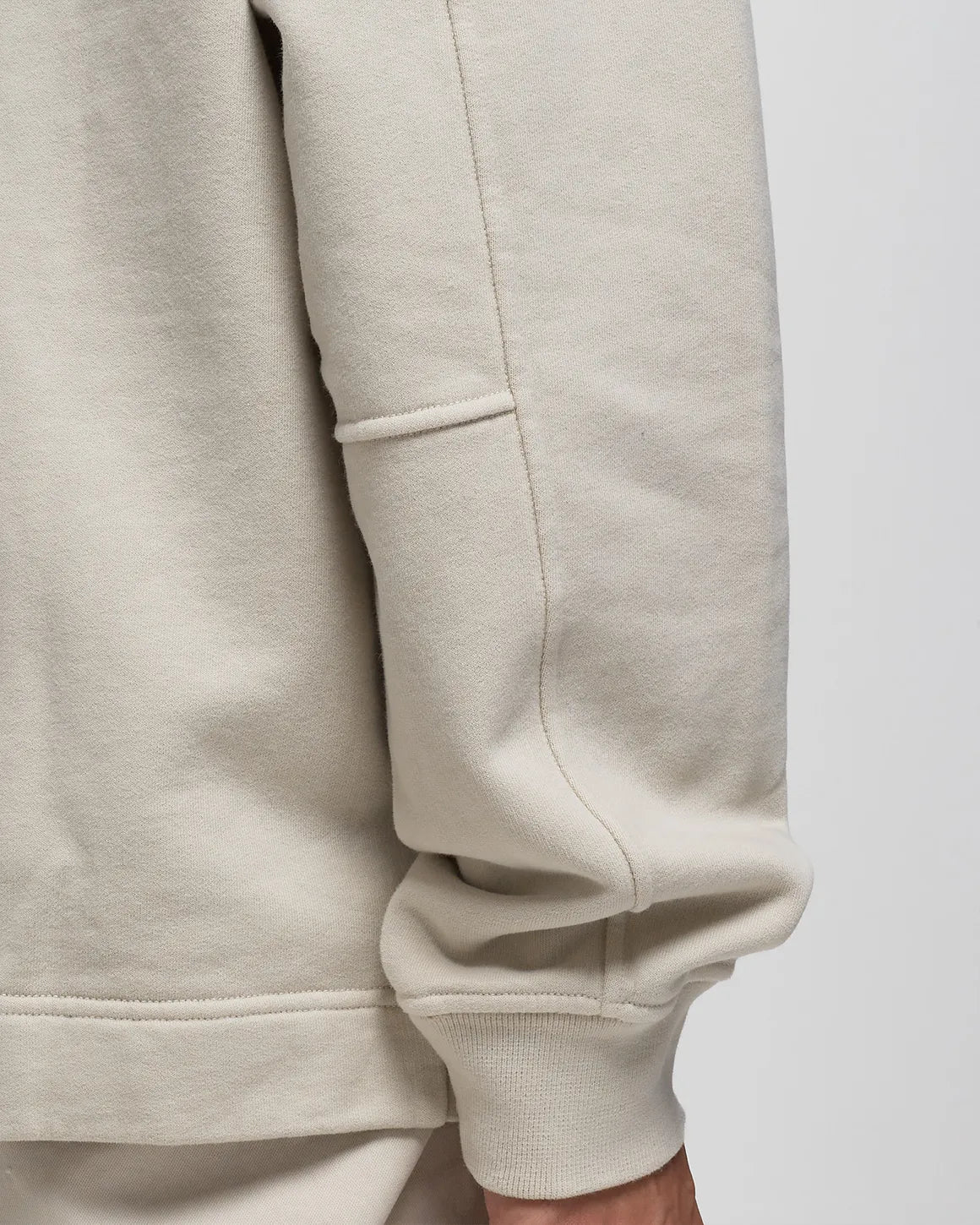 Stone Island Embroidered Logo Cotton Sweatshirt in Stucco