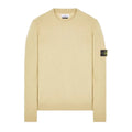 Stone Island Light Wool Crewneck Knit Sweatshirt in Ecru