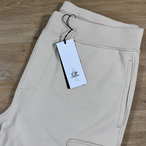 C.P. Company Diagonal Raised Fleece Lens Sweatpants in Frozen Dew