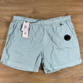 C.P. Company Flatt Nylon Lens Swim Shorts in Misty Blue