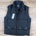 C.P. Company Eco-Chrome R Mixed Down Lens Gilet in Black
