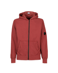 Cp Company Hooded Lens Full Zip In Red