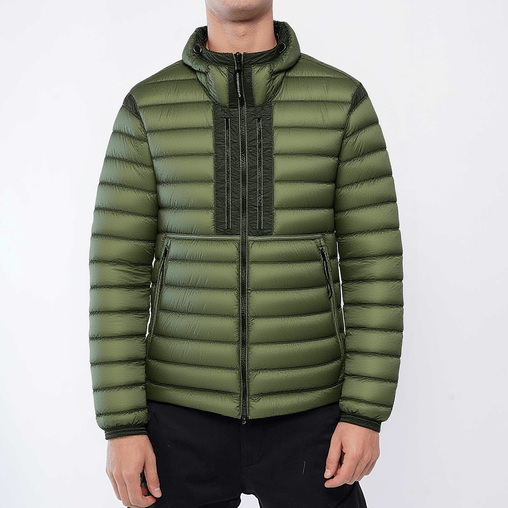 [C.P. Company] DD-Shell Goggle Hooded Down Jacket in Seagrass