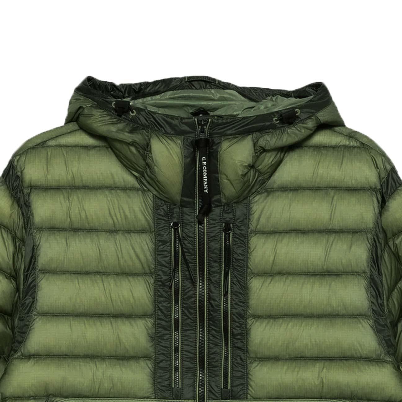 [C.P. Company] DD-Shell Goggle Hooded Down Jacket in Seagrass