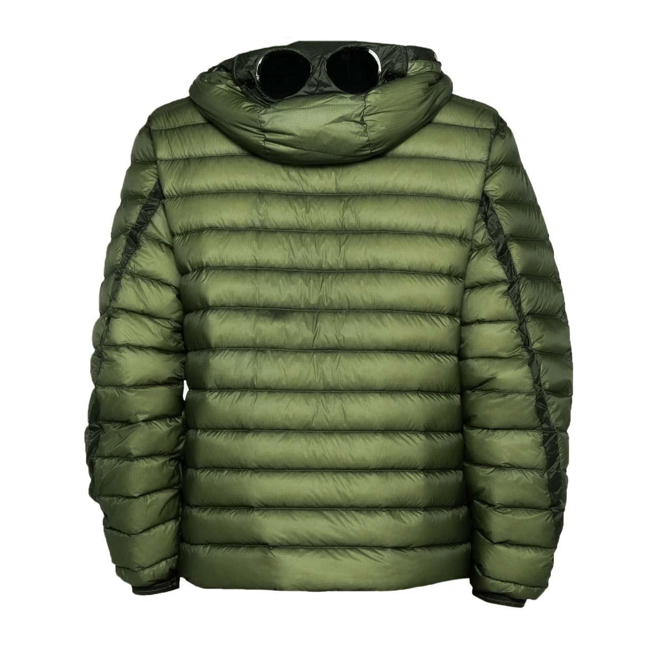 [C.P. Company] DD-Shell Goggle Hooded Down Jacket in Seagrass